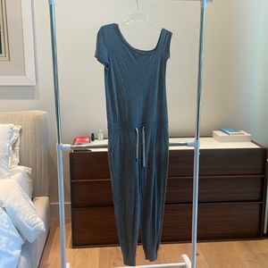 N Philanthropy gray jumpsuit with tie waist.